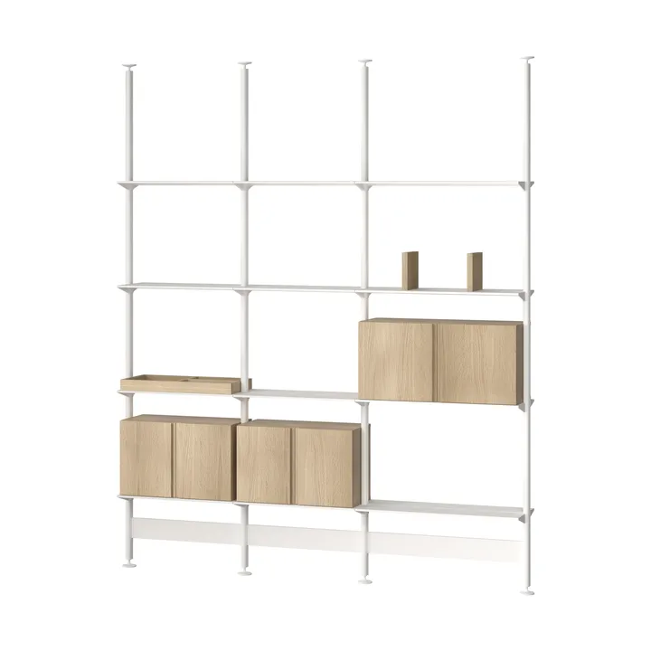 Pira G2 shelving system F C B White/Oak 240–247 cm - Pira