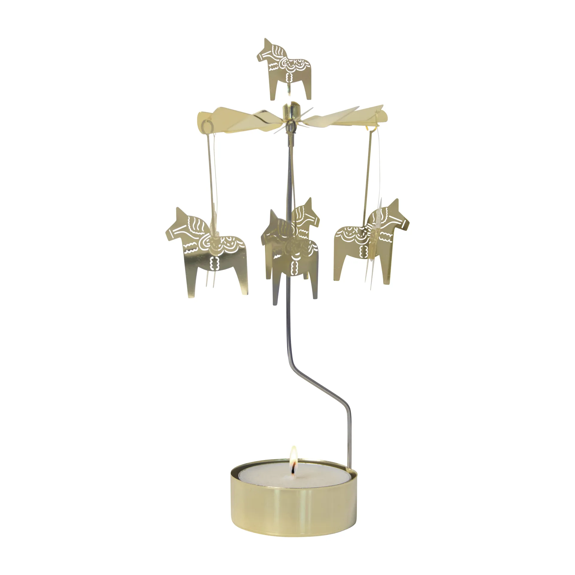 Angel chime Dala horse large 25 cm, Gold Pluto Design
