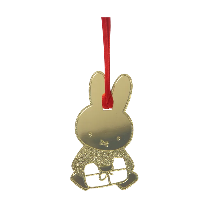 Miffy Christmas decoration hanger - Gold - Pluto Design