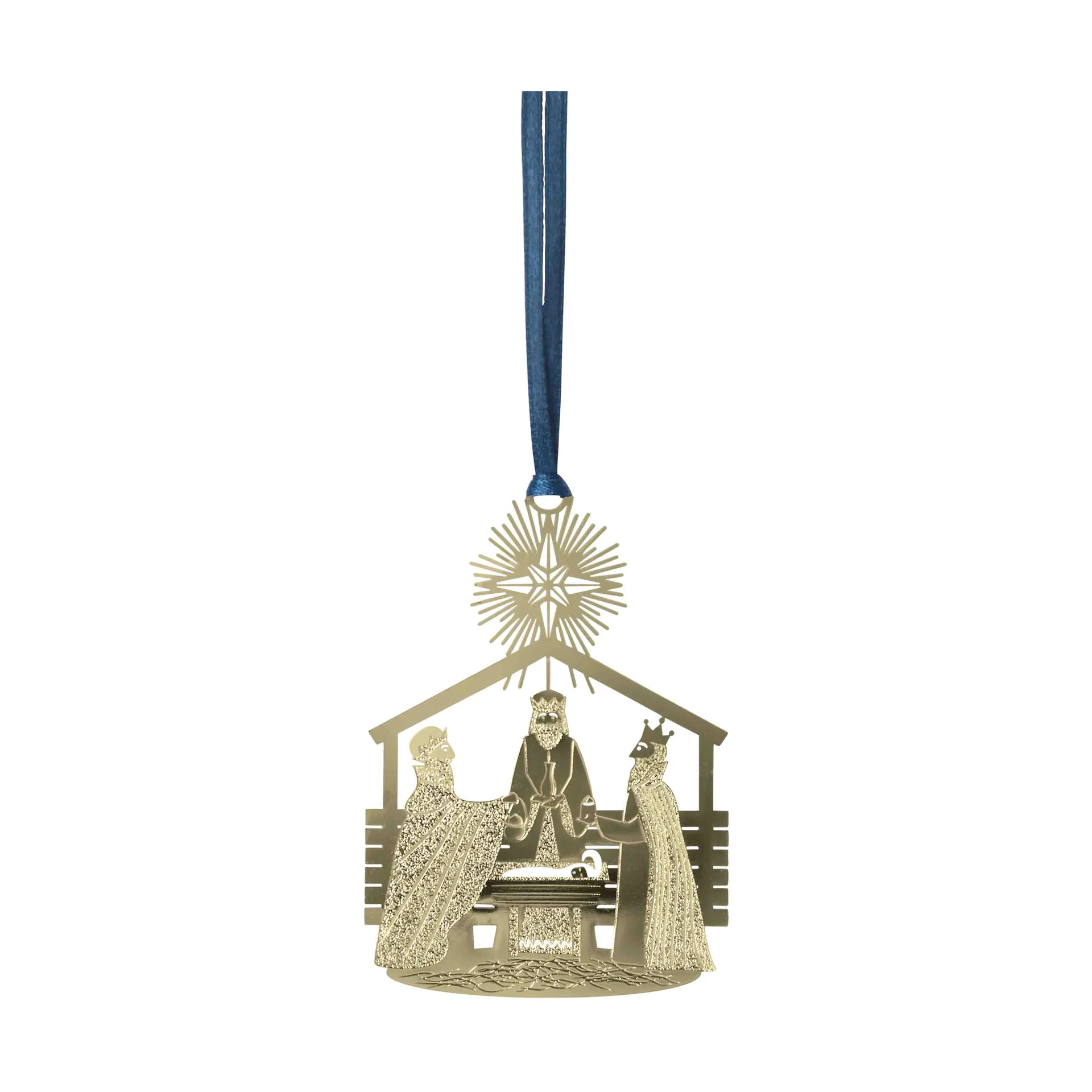 Star of Bethlehem hanging decoration, Gold Pluto Design