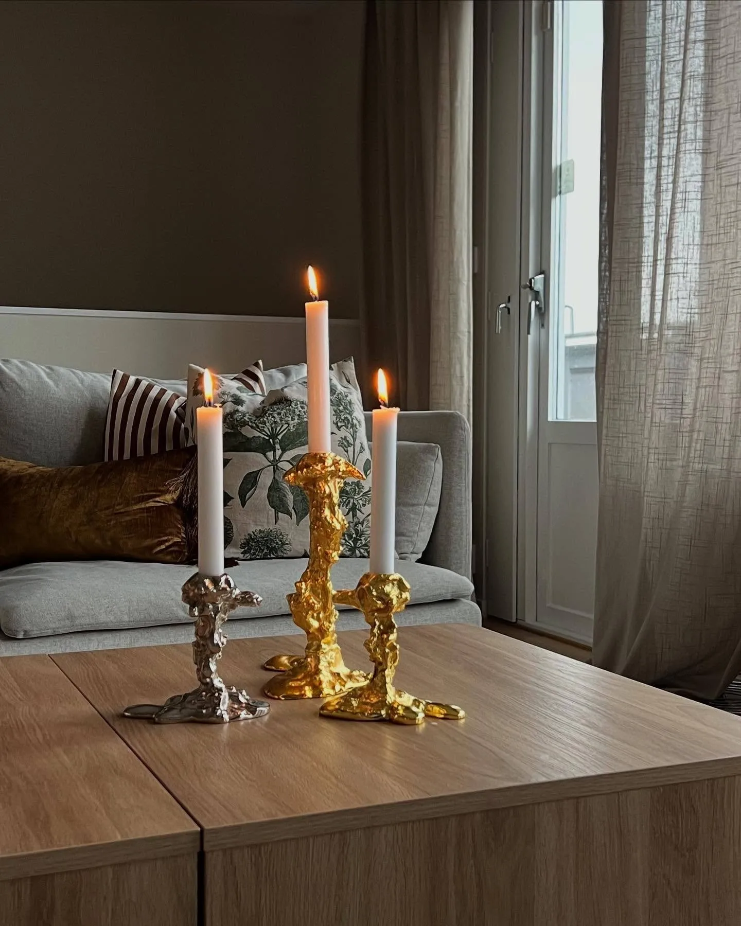 Drip candlestick 14 cm, Gold POLSPOTTEN