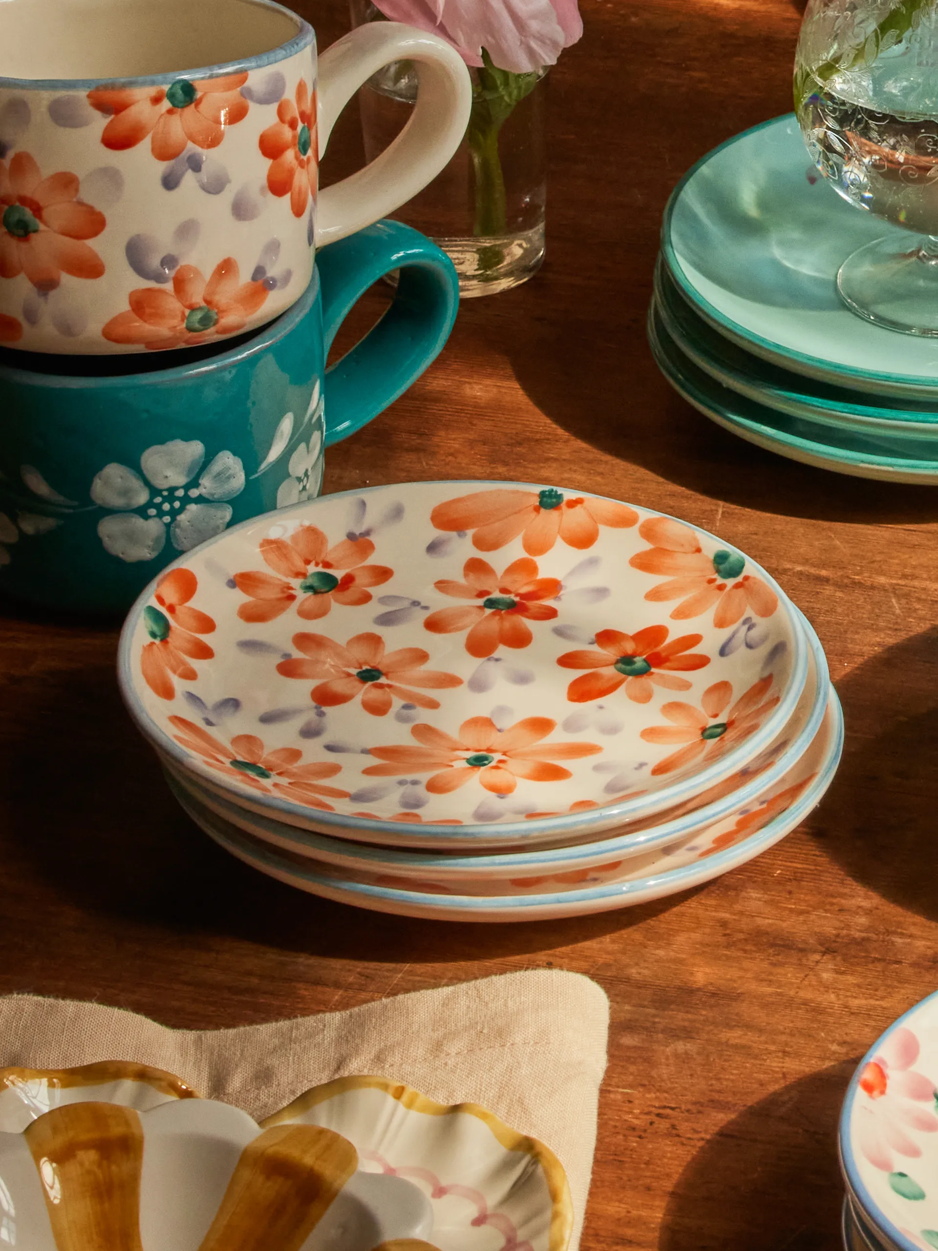 Rice ceramic plate Ø15 cm, Orange RICE
