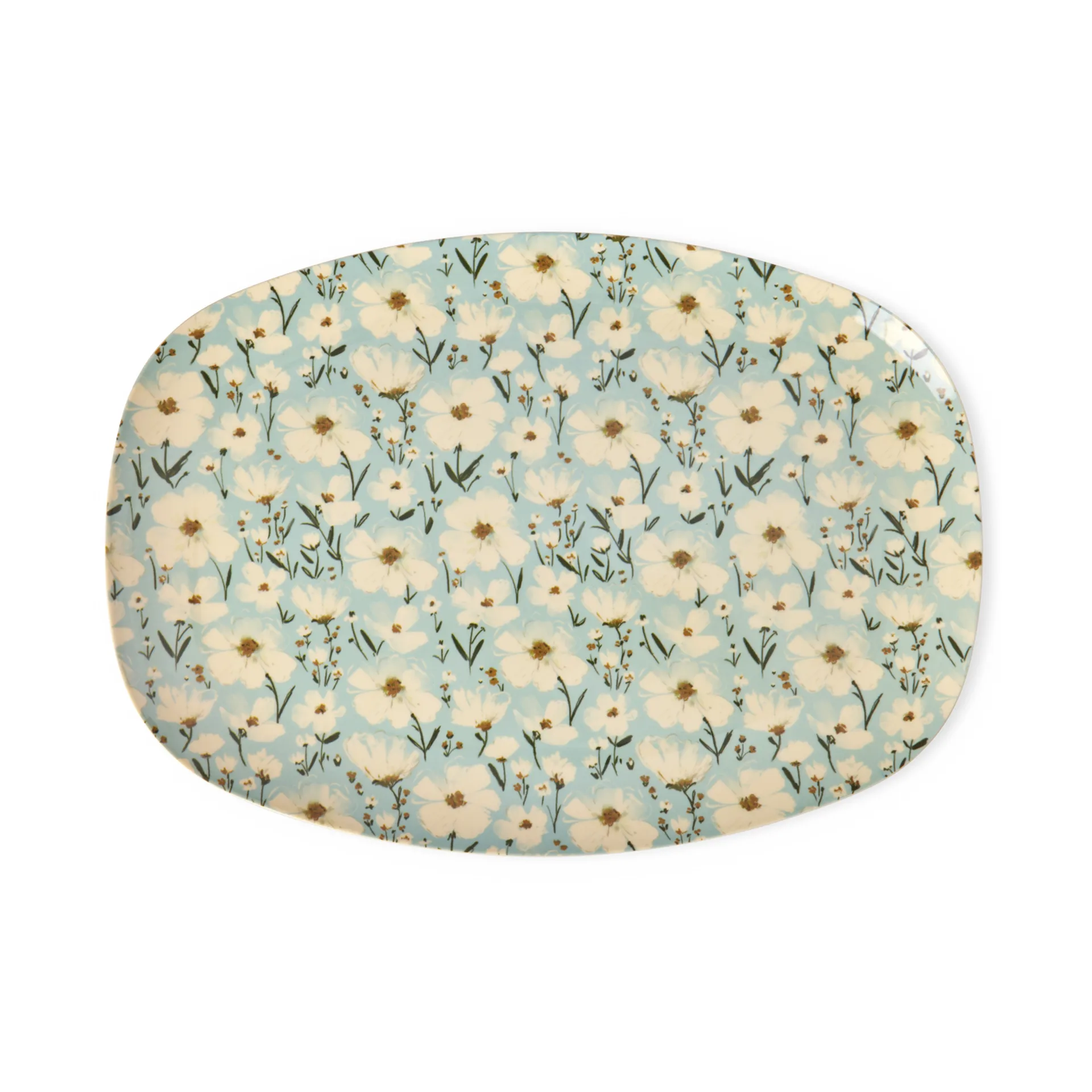 Rice melamine plate 22x30 cm, Summer bloom RICE