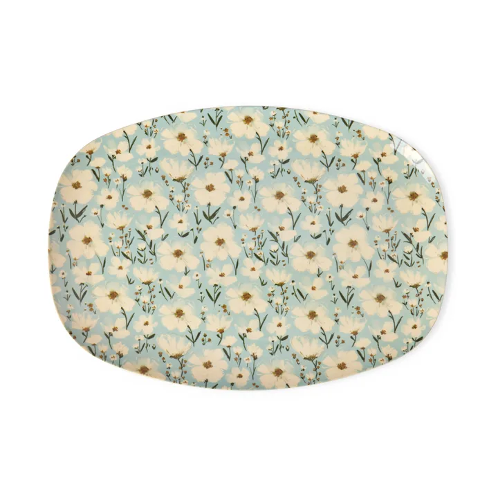Rice melamine plate 22x30 cm - Summer bloom - RICE