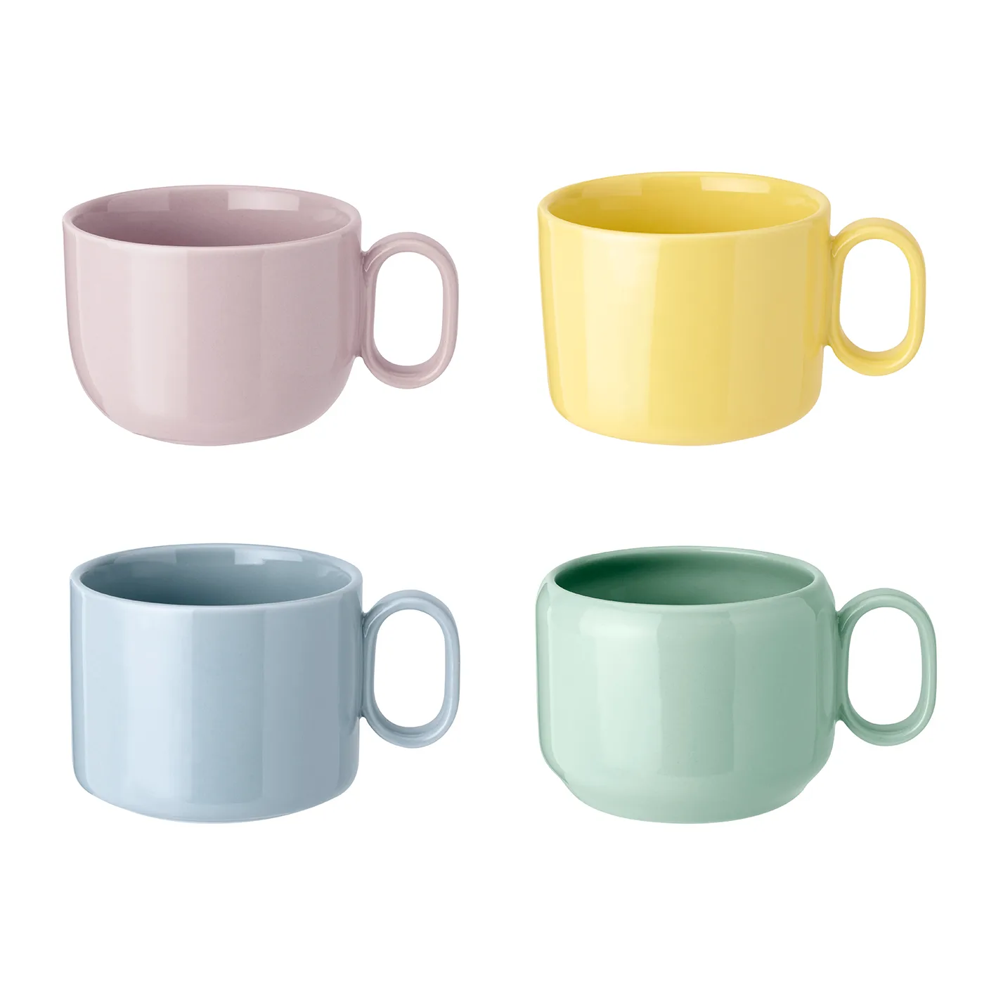 MIX'N'MATCH mug 29 cl 4-pack, blue-yellow-pink-green RIG-TIG