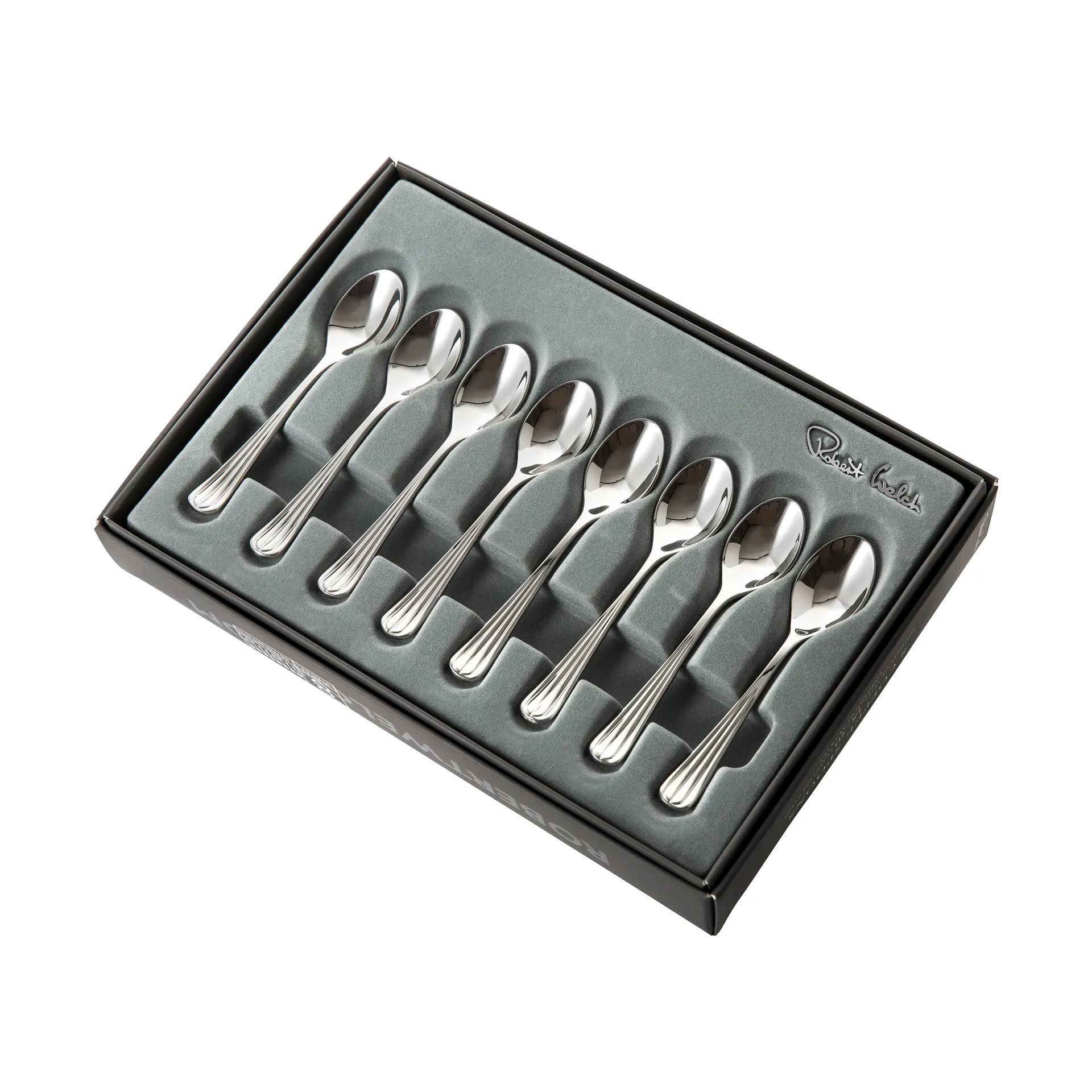 Palm Bright coffee spoon 8-pack, Stainless steel Robert Welch