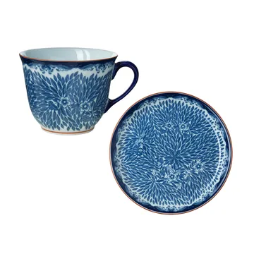 Ostindia Floris mug 40 cl and plate Ø20 cm - Blue - Rörstrand