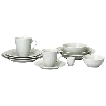 Swedish Grace deep plate 25 cm 6-pack Mist(grey) - Rörstrand
