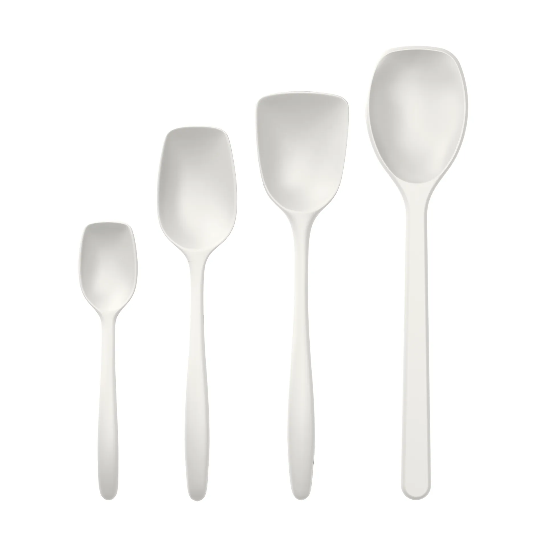 Classic cooking spoon set 4 pieces, White Rosti