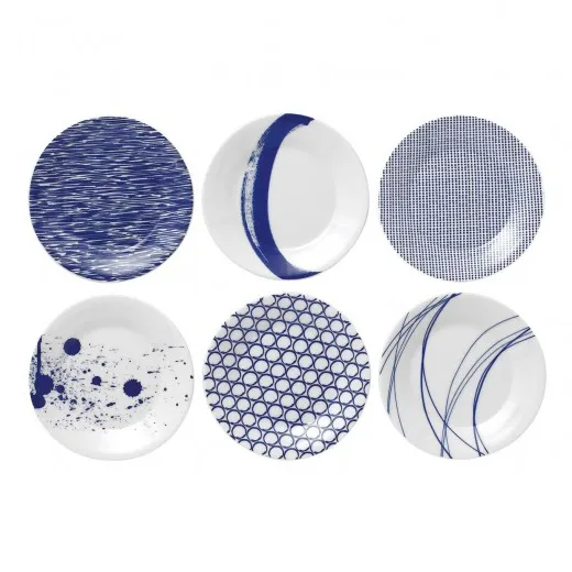 Pacific plate blue 6 pieces, 23 cm Royal Doulton