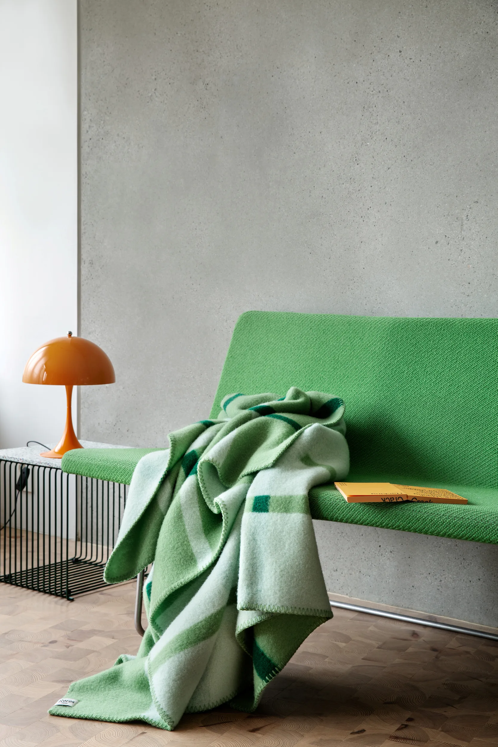 Knut blanket 135x200 cm, Field green Røros Tweed