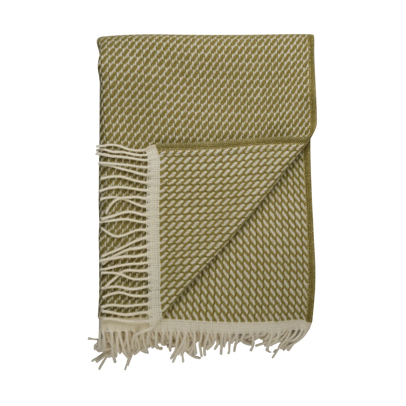 Mello throw 150x210 cm, Leaf green Røros Tweed