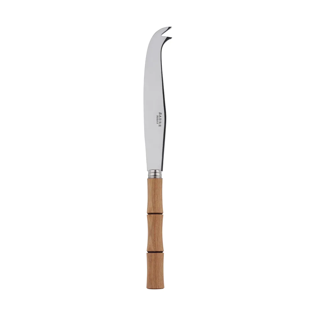 Bamboo shape cheese knife 16 cm, Light wood laminated SABRE Paris
