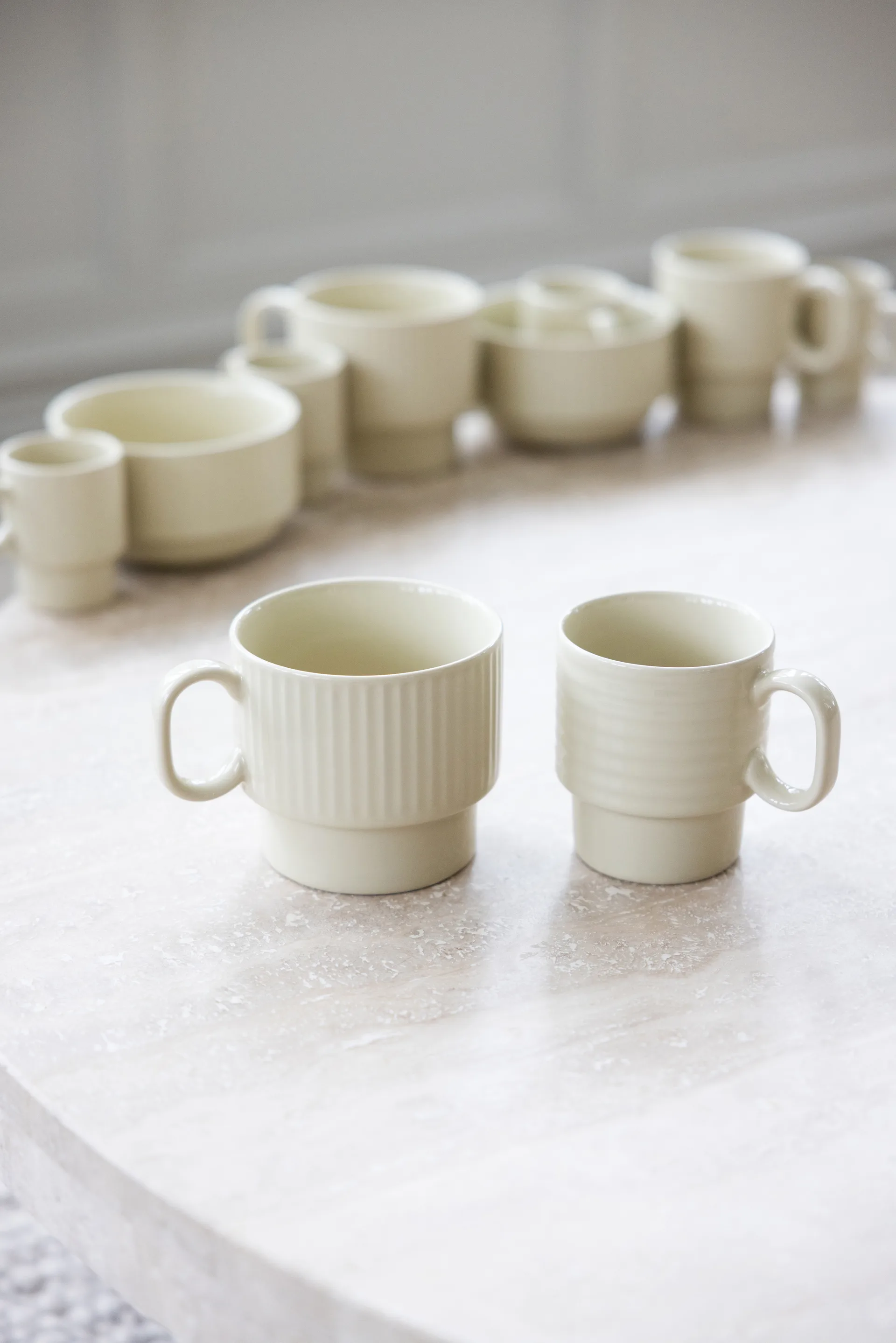 Coffee & More tea mug 2-pack, Beige Sagaform