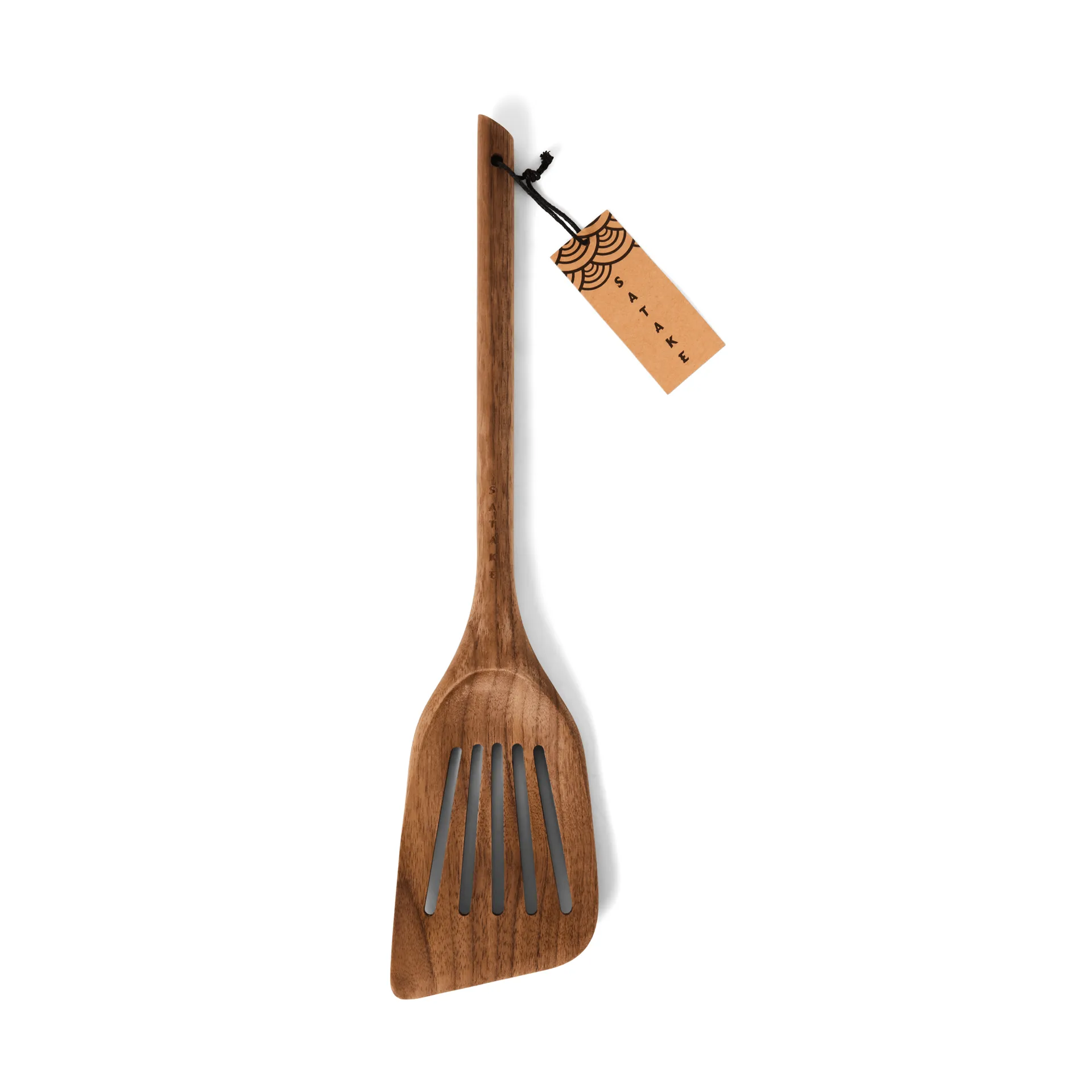 Satake spatula 33.5 cm, Walnut, perforated Satake