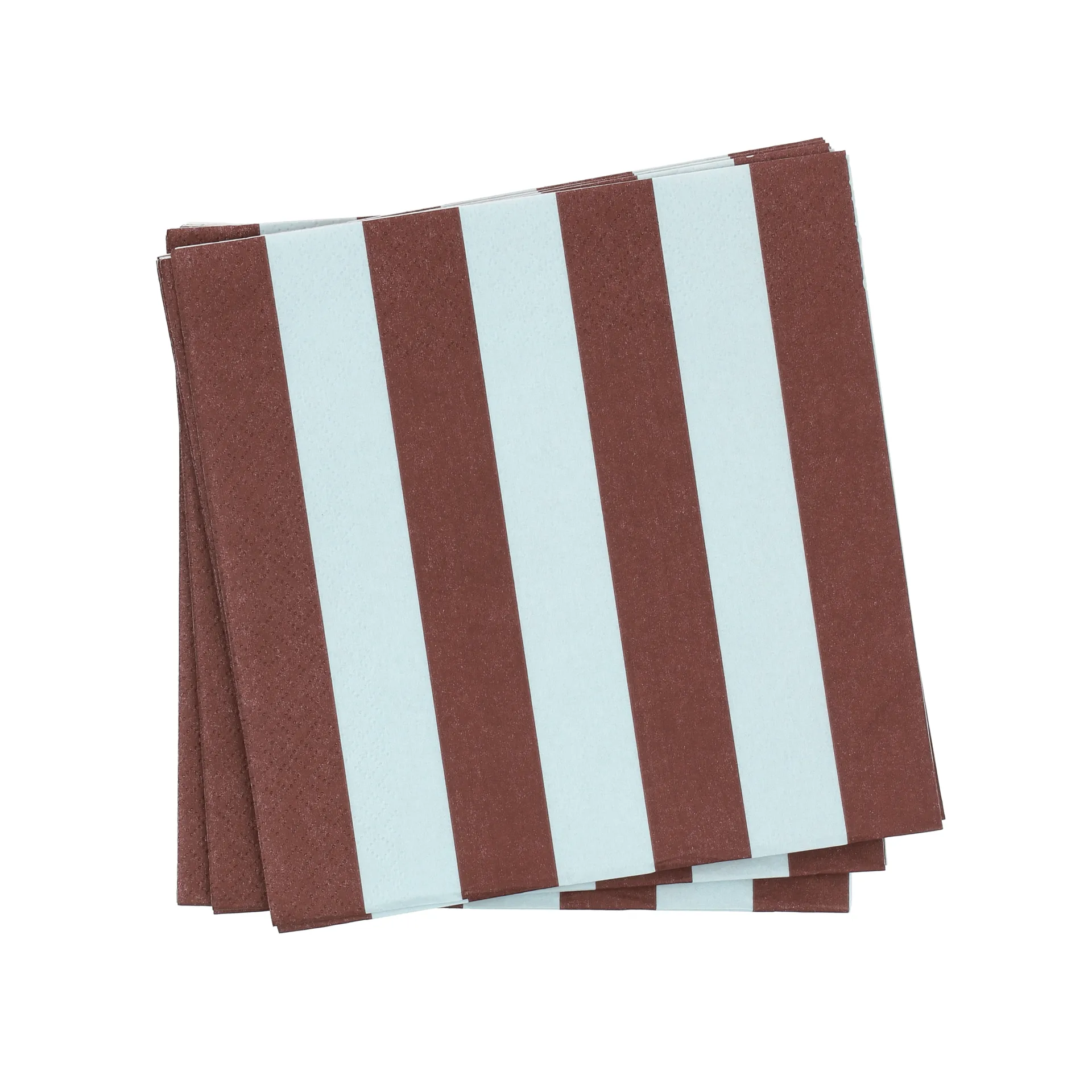 Bold Stripe paper napkin, Wine red-blue, 20-pack, 33x33 cm Scandi Essentials
