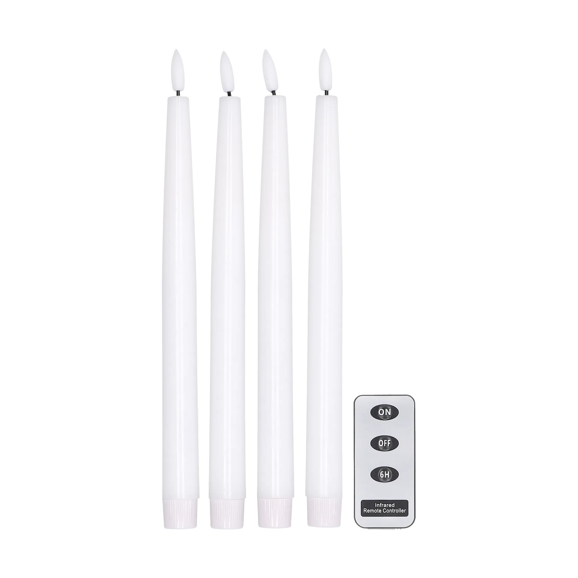 Bright LED-candle 28.5 cm 4-pack with remote control, White Scandi Essentials