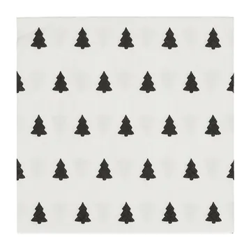 Linen trees serviette 33x33 cm 20-pack - black-white - Scandi Essentials