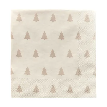 Linen trees serviette 33x33 cm 20-pack - sand - Scandi Essentials