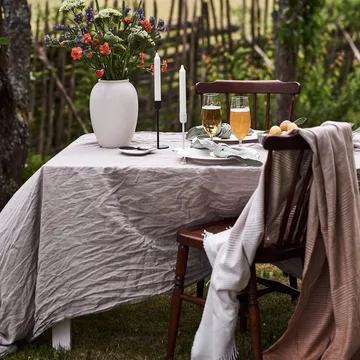 Clean linen table cloth 145x350 cm - Icy Grey - Scandi Living