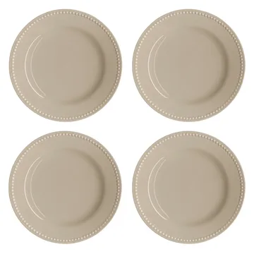 Dots small plate 22 cm 4-pack - Beige - Scandi Living