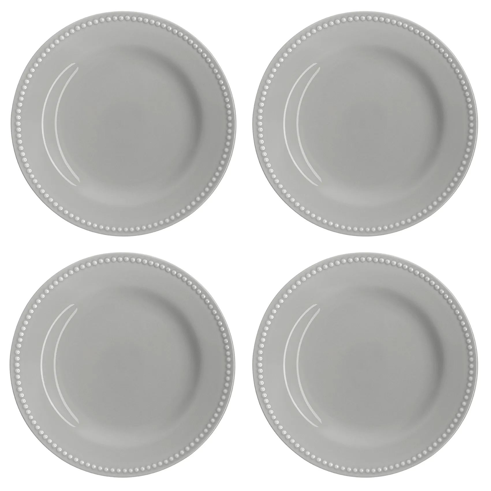 Dots small plate 22 cm 4-pack, Grey Scandi Living