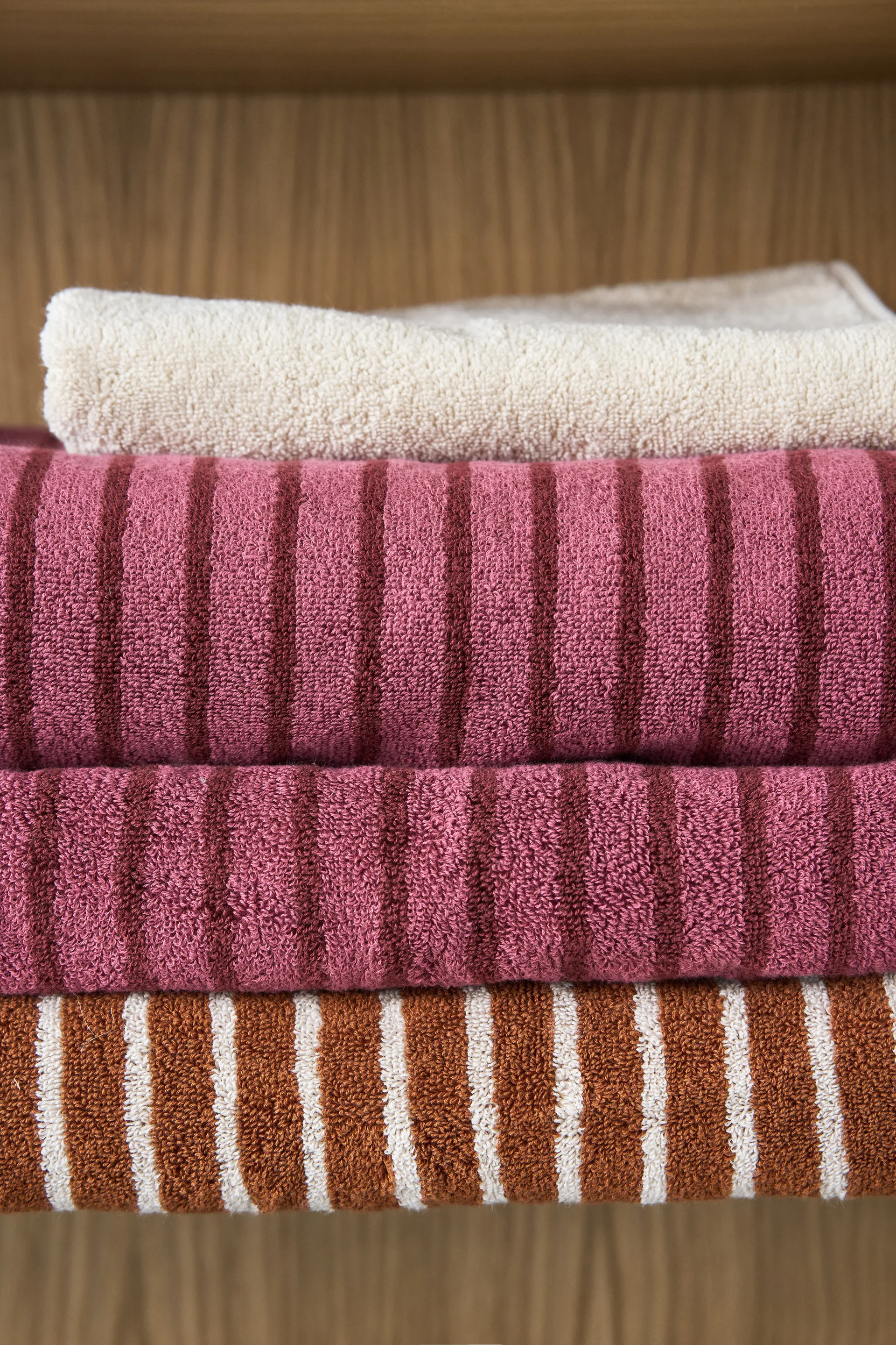 Drift bath towels 100x150 cm 2-pack - Pink-red Scandi Living