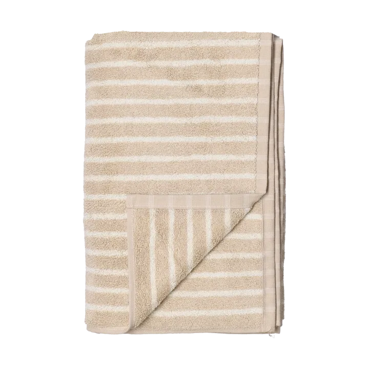Drift towel 50x70 cm - Beige-white - Scandi Living