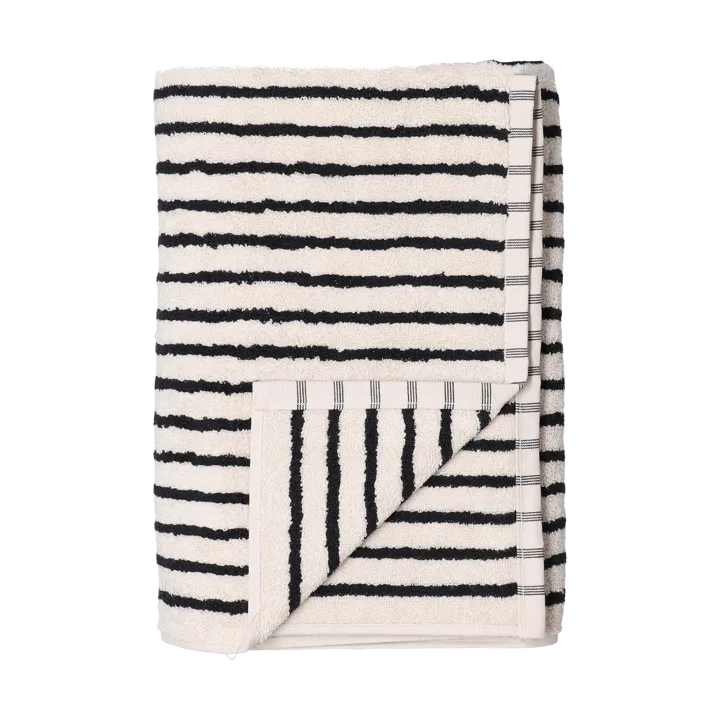 Drift towel 50x70 cm - White-black - Scandi Living