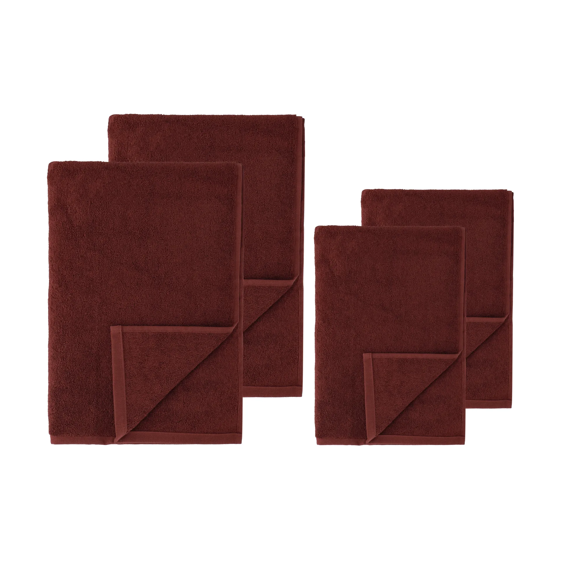 Drift towel set 4 pieces - Red Scandi Living