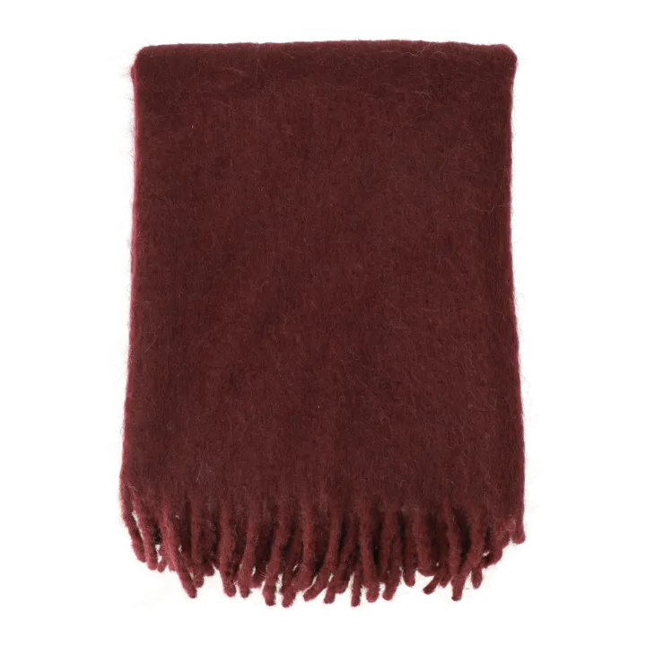 Dune mohair throw 130x170 cm - Plum - Scandi Living
