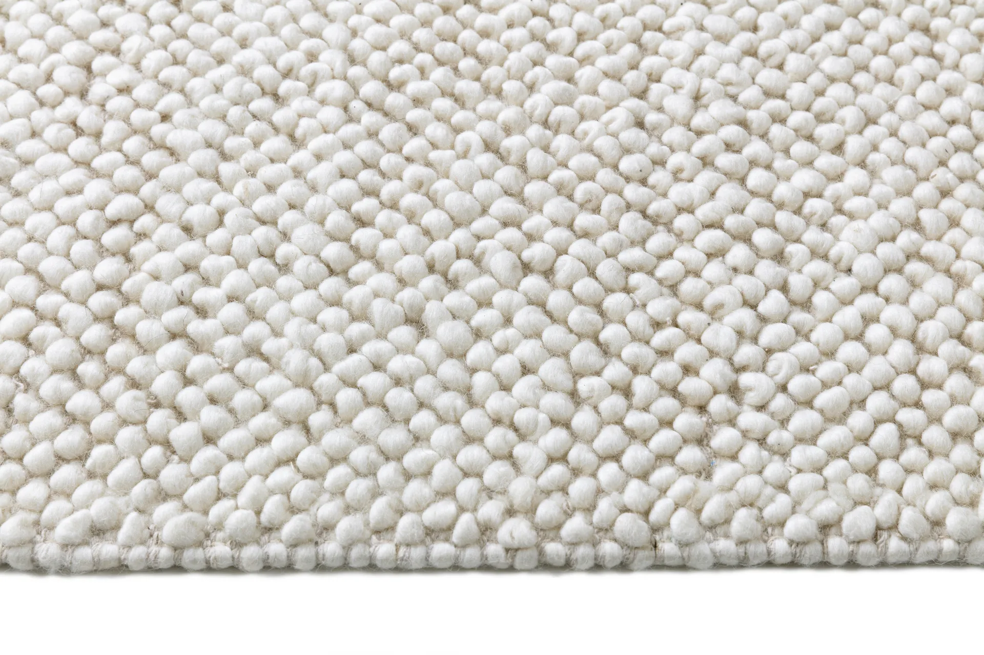 Flock wool rug natural white, 170x240 cm Scandi Living
