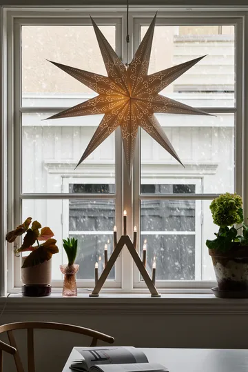 Folk advent star - White, Ø80 cm - Scandi Living