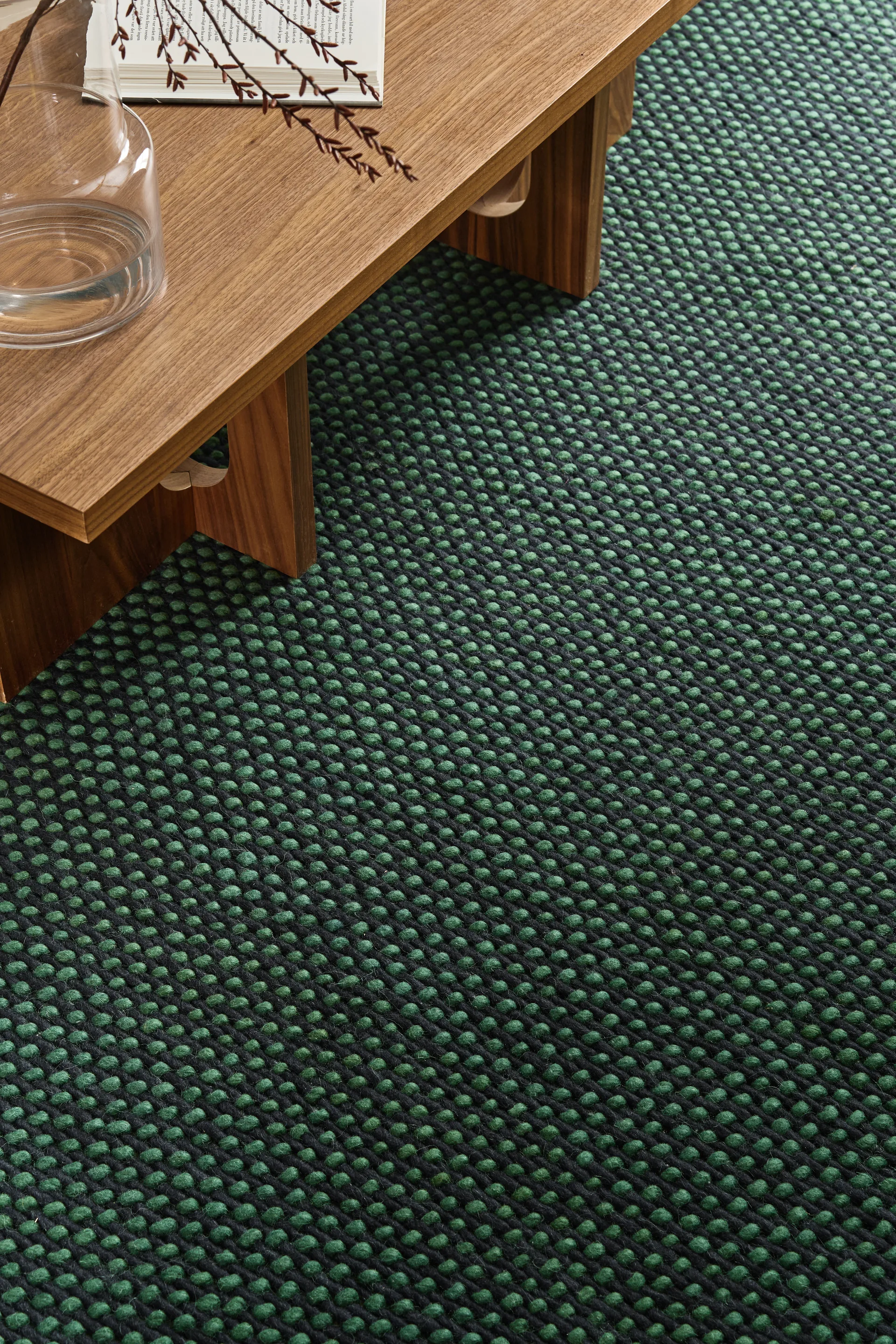 Hill wool rug, Blue-green, 200x300 cm Scandi Living