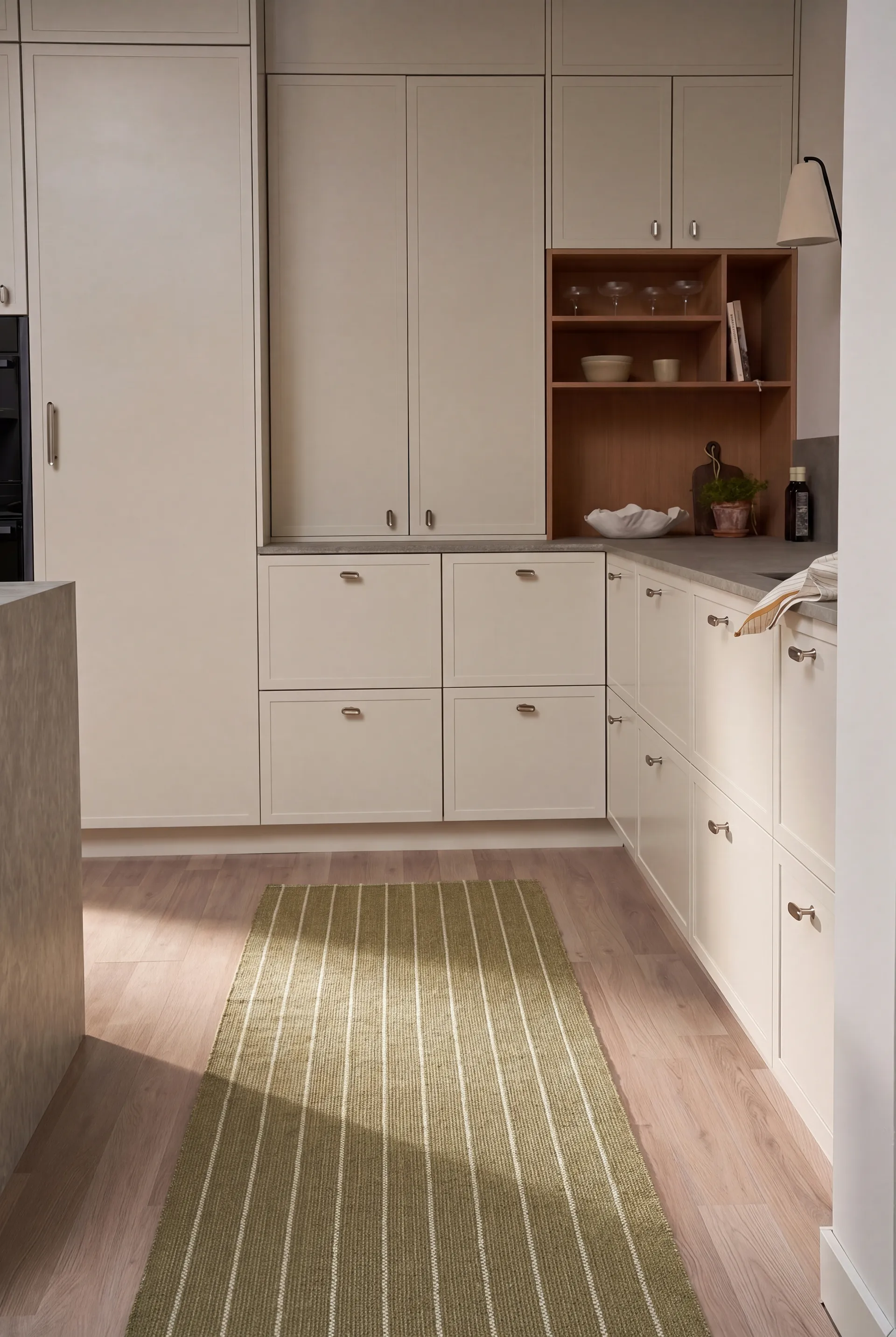 Lane runner rug, Olive green, 70x150 cm Scandi Living