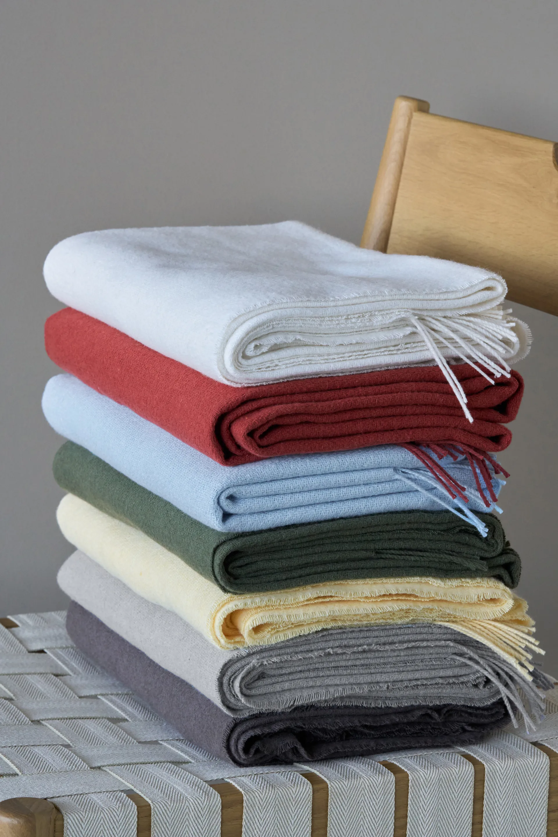 Loom cotton throw 125x170 cm, Khaki Scandi Living