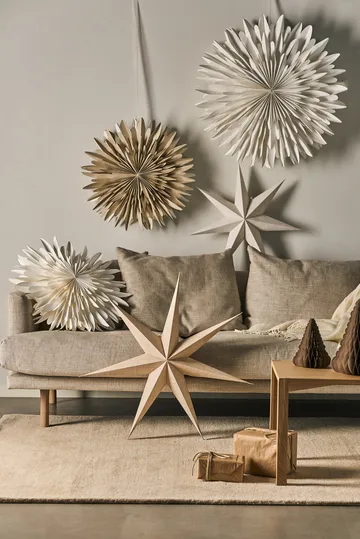 Luna advent star Ø80 cm 2-pack - White with dots - Scandi Living