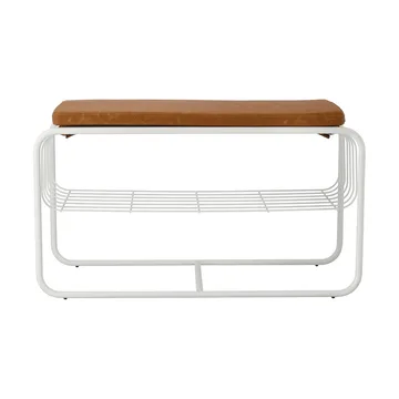 Nod bench/shoe rack 80x36x42 cm - White - Scandi Living