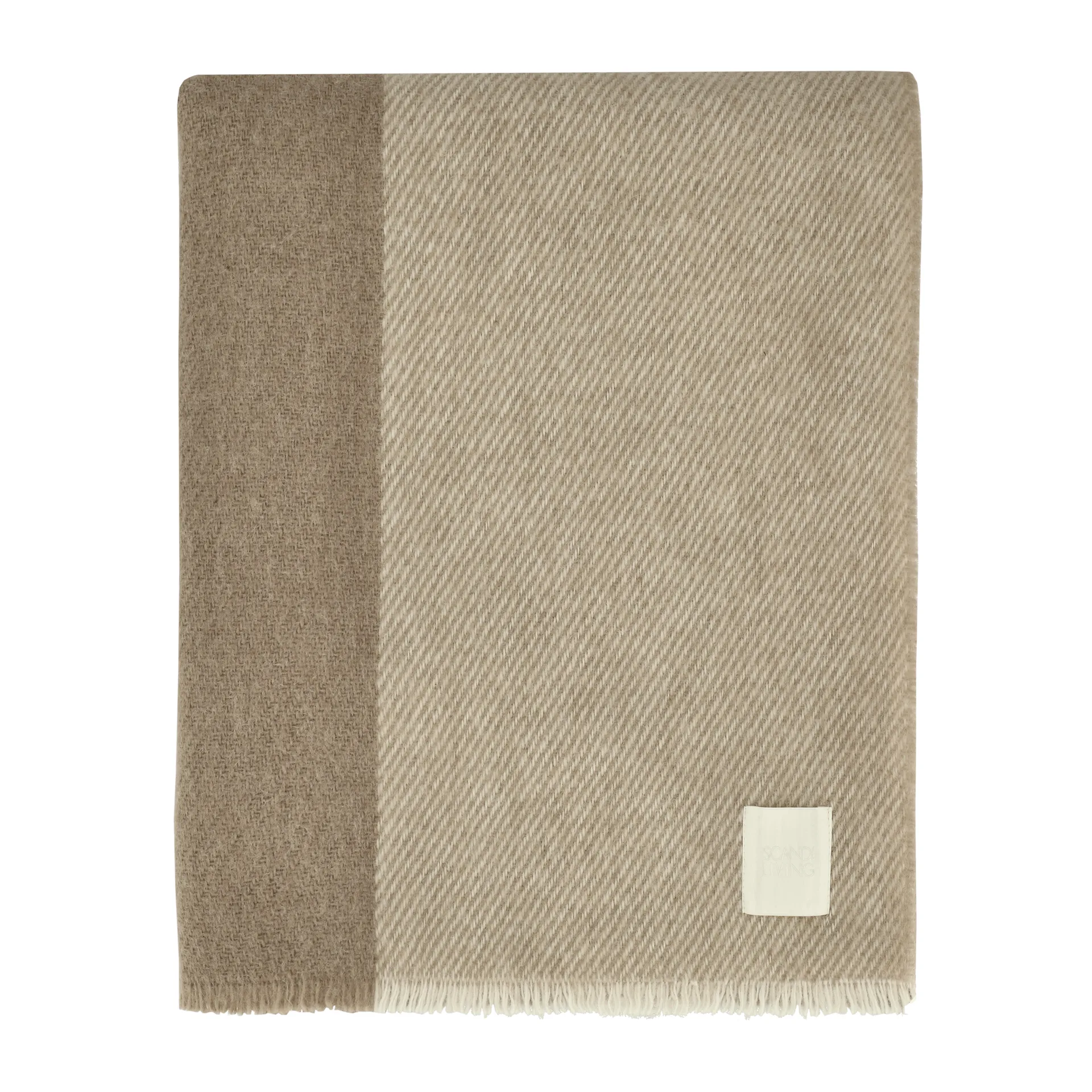Row wool throw, Beige, 120x185 cm Scandi Living