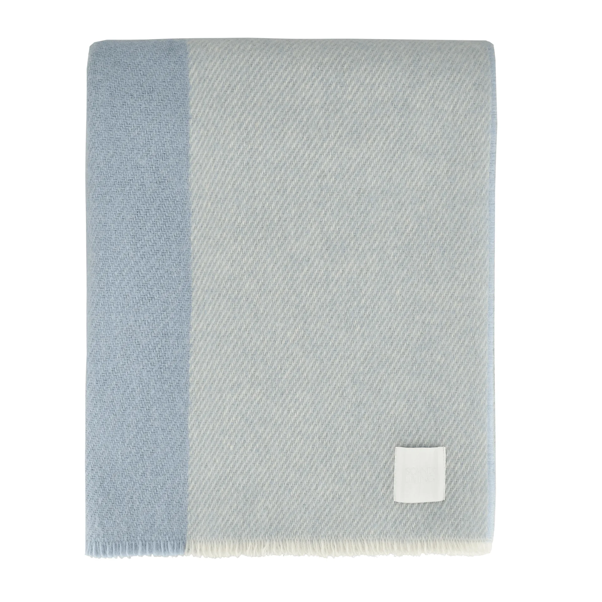 Row wool throw, Light blue, 120x185 cm Scandi Living