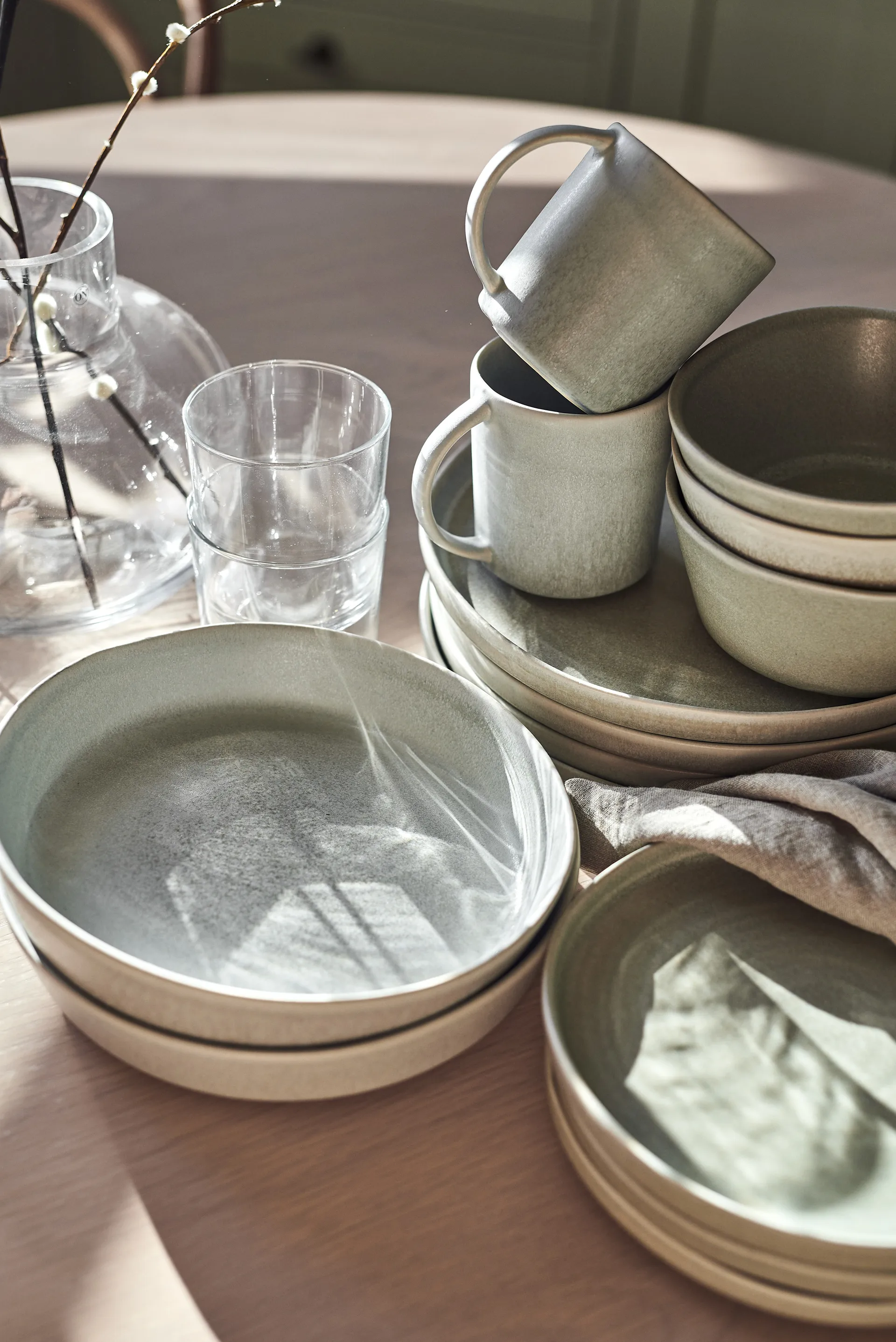 Sandsbro pasta plate, Light grey, Ø23 cm Scandi Living