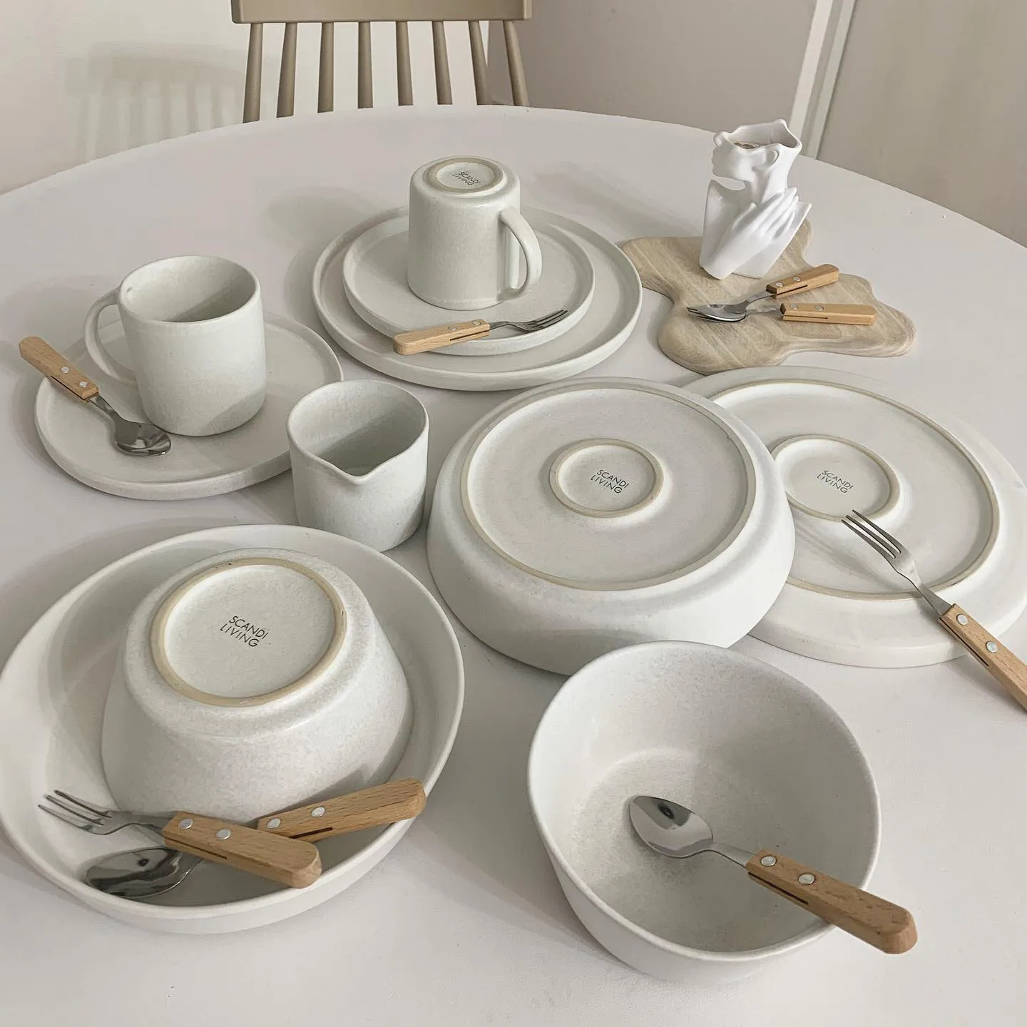 Sandsbro small plate offwhite, Ø20 cm, 8-pack Scandi Living
