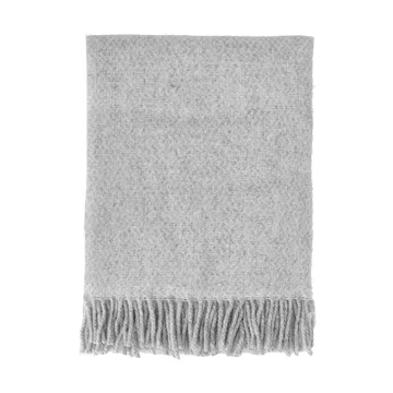 Sandstone wool throw 130x180 cm - Light grey - Scandi Living