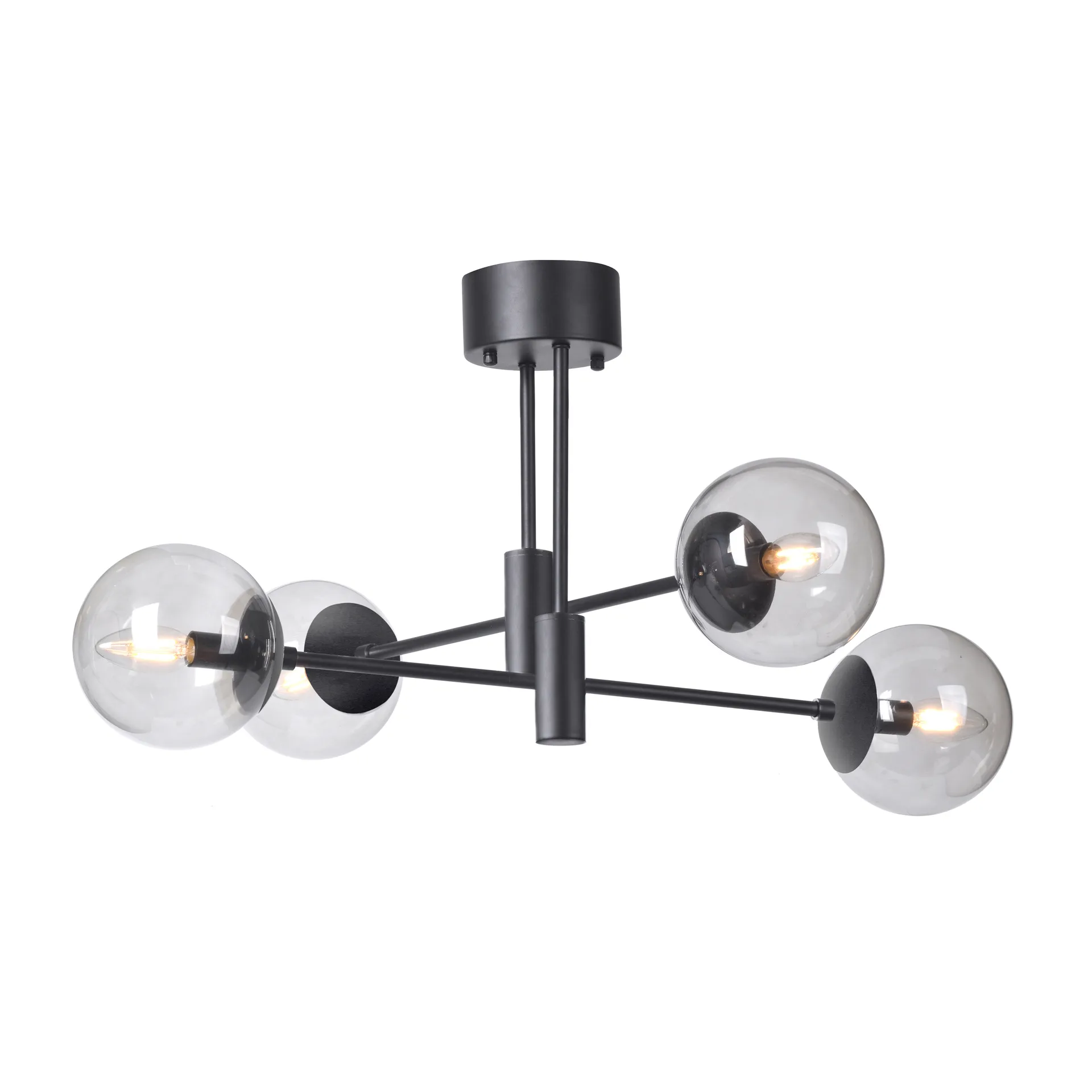 Solar ceiling lamp black 73 cm, Smokey grey Scandi Living