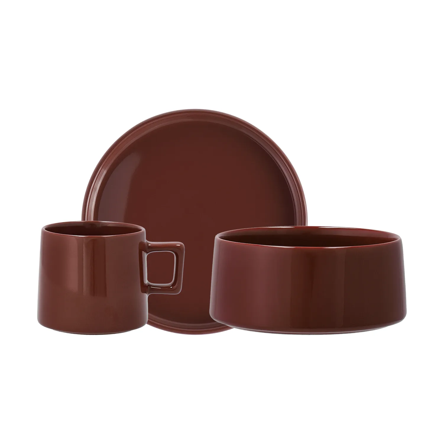 Taper breakfast set 12 pieces - Red Scandi Living