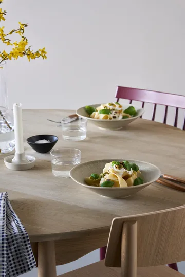 Terra pasta plate - Beige stoneware, Ø22,5 cm - Scandi Living
