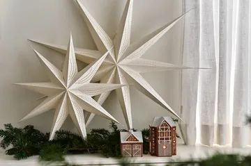 Veil advent star - White, Ø60 cm - Scandi Living