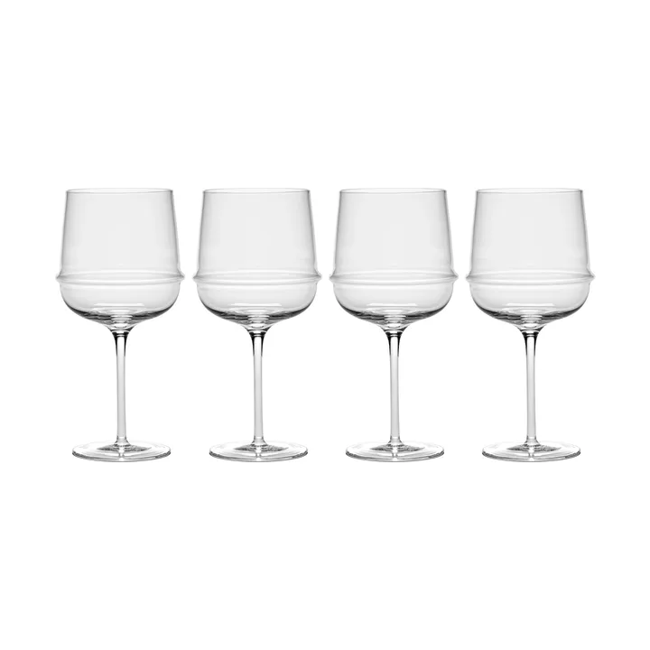 Dune red wine glass 45 cl 4-pack - Clear - Serax