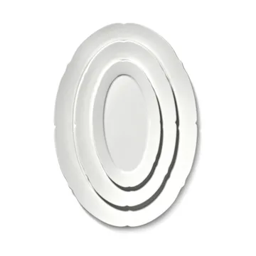 Silhouette oval plate M 15x24.5 cm 4-pack - White - Serax