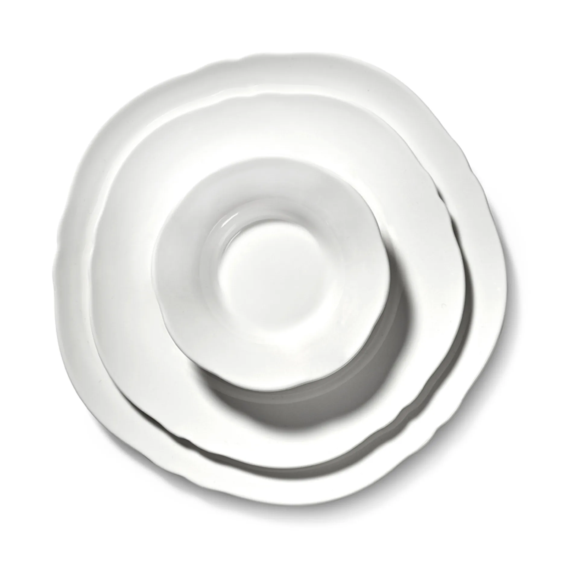 Silhouette plate M Ø23.5 cm 4-pack, White Serax